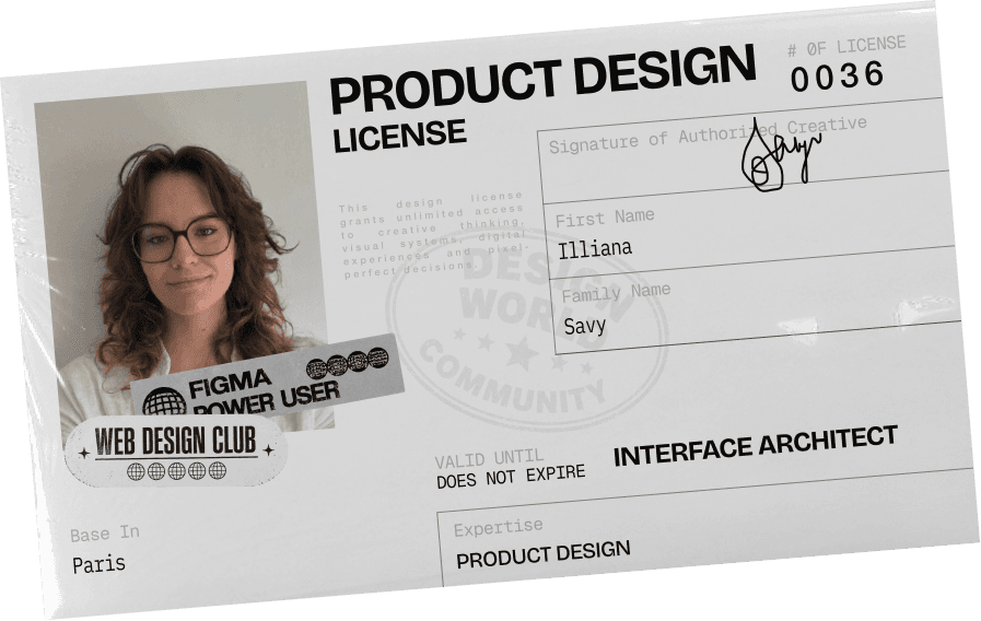 Carte d'identité d'Illiana Savy, Product Designer